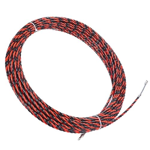 MRVAKDYDI Kabelziehband, Glasfaser-Nylon-Elektrokabelabzieher 5-50 m Durchmesser 6 mm mit 2 Spannern(50m) von MRVAKDYDI