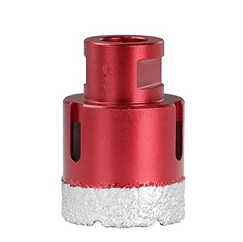 MRVAKDYDI Kohlenstoffstahl-Lochsägen, 1 Stück 6 mm - 80 mm Vakuumgewinde, gelöteter Lochöffner, Bohrkernbohrer, M14, rot, Winkelschleifer, 35 mm(45mm) von MRVAKDYDI