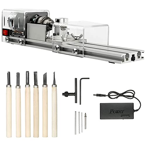 MRVAKDYDI Mini-Holzdrehmaschine, 100W DIY Holz Drehmaschine Multitool 7 Geschwindigkeit Aluminium Legierung Acryl for Holz Stein Crafting Glas MRVAKDYDI Mini-Holzdrehmaschine, 100W DIY Holz Drehmaschine Multitool 7 Geschwindigkeit Aluminium Legierung Acryl for Holz Stein Crafting Glas von MRVAKDYDI