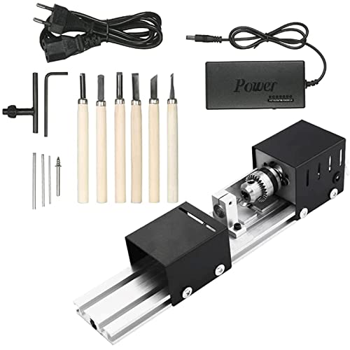 MRVAKDYDI Mini-Holzdrehmaschine, 7-Gang-Drehbank-Set for Holz und Perlen mit Netzadapter, 6 Meißeln und 3 Sechskantschäften MRVAKDYDI Mini-Holzdrehmaschine, 7-Gang-Drehbank-Set for Holz und Perlen mit Netzadapter, 6 Meißeln und 3 Sechskantschäften von MRVAKDYDI