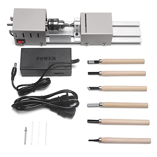 MRVAKDYDI Mini-Holzdrehmaschine, 96W DC12-24V DIY Mini Holz Drehmaschine for Perlen Polieren Fräsen Schleifen Mit Zubehör MRVAKDYDI Mini-Holzdrehmaschine, 96W DC12-24V DIY Mini Holz Drehmaschine for Perlen Polieren Fräsen Schleifen Mit Zubehör von MRVAKDYDI