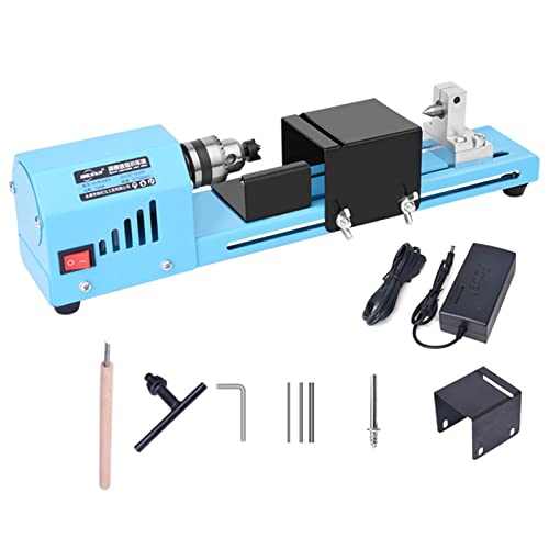 MRVAKDYDI Mini-Holzdrehmaschine, DIY Mini-Drehmaschine mit Multifunktionszubehör for Holzperlenstifte, 10-teiliges Set, 12 V, 24 VDC, 150 W MRVAKDYDI Mini-Holzdrehmaschine, DIY Mini-Drehmaschine mit Multifunktionszubehör for Holzperlenstifte, 10-teiliges Set, 12 V, 24 VDC, 150 W von MRVAKDYDI
