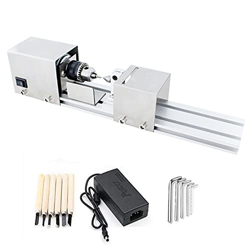 MRVAKDYDI Mini-Holzdrehmaschine, DIY Perlen Holzbearbeitung Drehmaschine Fräsen Schleifen Polieren Bohrer Drehwerkzeug Set DC 12-24V 96W MRVAKDYDI Mini-Holzdrehmaschine, DIY Perlen Holzbearbeitung Drehmaschine Fräsen Schleifen Polieren Bohrer Drehwerkzeug Set DC 12-24V 96W von MRVAKDYDI