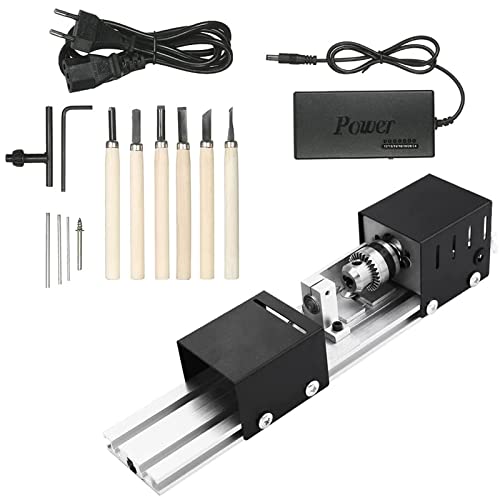 MRVAKDYDI Mini-Holzdrehmaschine, Mini-Drechselbank-Set DC12V-24V 100W mit 6 Meißeln MRVAKDYDI Mini-Holzdrehmaschine, Mini-Drechselbank-Set DC12V-24V 100W mit 6 Meißeln von MRVAKDYDI