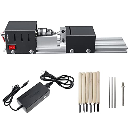 MRVAKDYDI Mini-Holzdrehmaschine, Mini-Drehmaschine DC 12V 24V 96W Holzfräsmaschine DIY Perlen Polierer Drehbohrer mit Zubehör MRVAKDYDI Mini-Holzdrehmaschine, Mini-Drehmaschine DC 12V 24V 96W Holzfräsmaschine DIY Perlen Polierer Drehbohrer mit Zubehör von MRVAKDYDI