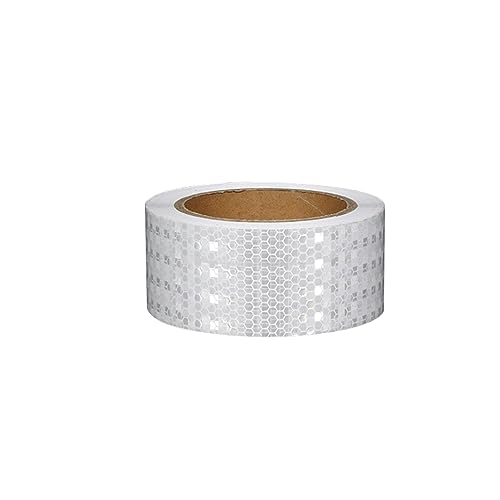 MRVAKDYDI Reflexband für den Außenbereich, Reflektierendes Klebeband, 5 cm x 10 m, Mehrfarbig(White) von MRVAKDYDI