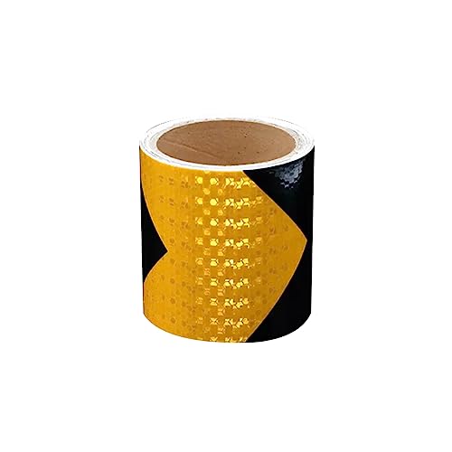 MRVAKDYDI Reflexband für den Außenbereich, Reflektierendes Klebeband PVC 10cm x 3m Mehrfarbig(Black Yellow) von MRVAKDYDI