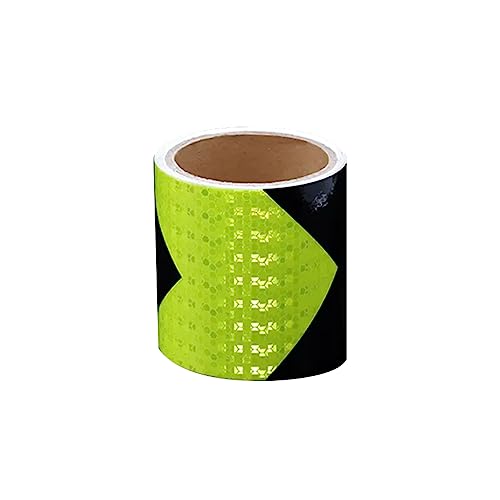 MRVAKDYDI Reflexband für den Außenbereich, Reflektierendes Klebeband PVC 10cm x 3m Mehrfarbig(Bright Black Yellow) von MRVAKDYDI