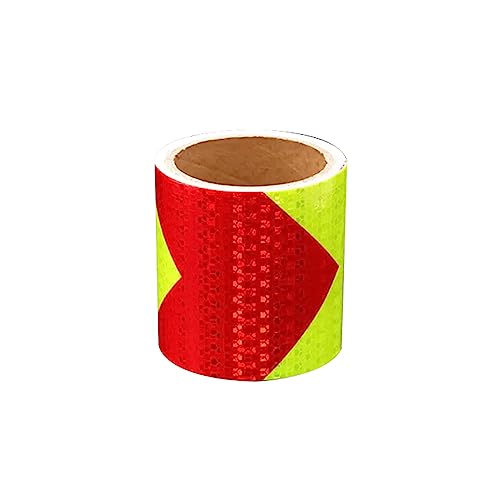 MRVAKDYDI Reflexband für den Außenbereich, Reflektierendes Klebeband PVC 10cm x 3m Mehrfarbig(Bright Red Yellow) von MRVAKDYDI