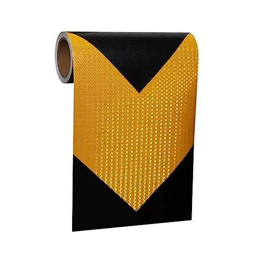 MRVAKDYDI Reflexband für den Außenbereich, Reflektierendes Klebeband Selbstreflektor Aufkleber Warnband 30cm x 3meters Multicolor(Black Yellow) von MRVAKDYDI