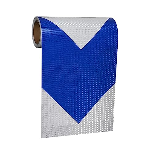 MRVAKDYDI Reflexband für den Außenbereich, Reflektierendes Klebeband Selbstreflektor Aufkleber Warnband 30cm x 3meters Multicolor(Blue White) von MRVAKDYDI