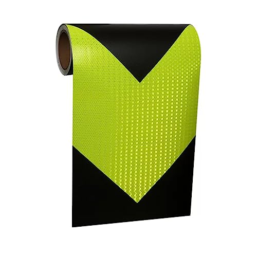 MRVAKDYDI Reflexband für den Außenbereich, Reflektierendes Klebeband Selbstreflektor Aufkleber Warnband 30cm x 3meters Multicolor(Bright Black Yellow) von MRVAKDYDI