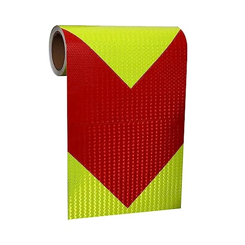 MRVAKDYDI Reflexband für den Außenbereich, Reflektierendes Klebeband Selbstreflektor Aufkleber Warnband 30cm x 3meters Multicolor(Bright Red Yellow) von MRVAKDYDI