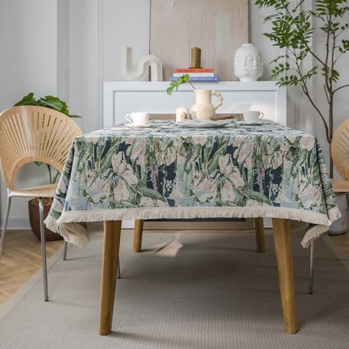 MRVAKDYDI Stick Baumwolle und Tischtuch, Couchtisch Tischdecke Gartentischdecke, Wiederverwendbare waschbare Tischdecke(Jl-03,78.7 x 55.1 inch) von MRVAKDYDI