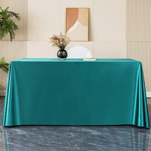 MRVAKDYDI Stick Baumwolle und Tischtuch, Esstischabdeckung for Café-Restaurant-Buffet-Tischdekoration(Blue Green,70.9 x 47.2 inch) von MRVAKDYDI