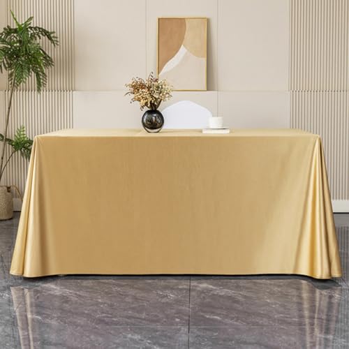 MRVAKDYDI Stick Baumwolle und Tischtuch, Esstischabdeckung for Café-Restaurant-Buffet-Tischdekoration(Gold,102.4 x 70.9 inch) von MRVAKDYDI