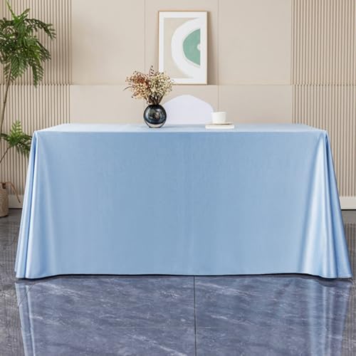 MRVAKDYDI Stick Baumwolle und Tischtuch, Esstischabdeckung for Café-Restaurant-Buffet-Tischdekoration(Light Blue,110.2 x 70.9 inch) von MRVAKDYDI
