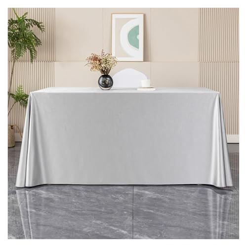MRVAKDYDI Stick Baumwolle und Tischtuch, Esstischabdeckung for Café-Restaurant-Buffet-Tischdekoration(Light Gray,110.2 x 70.9 inch) von MRVAKDYDI