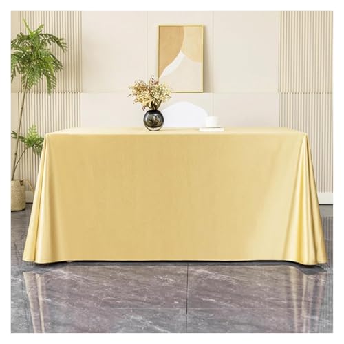 MRVAKDYDI Stick Baumwolle und Tischtuch, Esstischabdeckung for Café-Restaurant-Buffet-Tischdekoration(Light Yellow,110.2 x 78.7 inch) von MRVAKDYDI