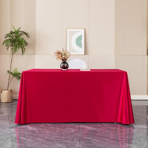 MRVAKDYDI Stick Baumwolle und Tischtuch, Esstischabdeckung for Café-Restaurant-Buffet-Tischdekoration(Red,118.1 x 78.7 inch) von MRVAKDYDI