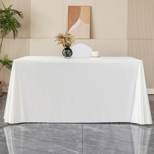 MRVAKDYDI Stick Baumwolle und Tischtuch, Esstischabdeckung for Café-Restaurant-Buffet-Tischdekoration(White,94.5 x 63 inch) von MRVAKDYDI