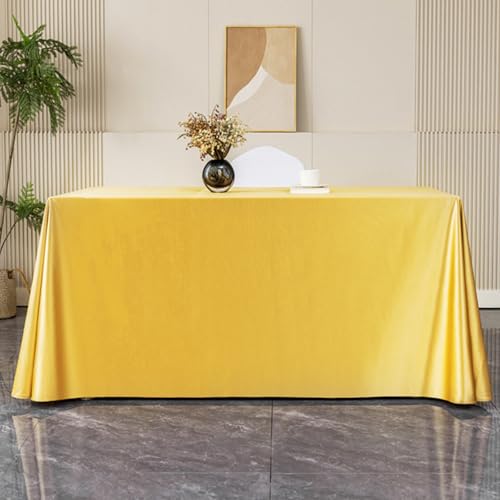 MRVAKDYDI Stick Baumwolle und Tischtuch, Esstischabdeckung for Café-Restaurant-Buffet-Tischdekoration(Yellow,110.2 x 70.9 inch) von MRVAKDYDI