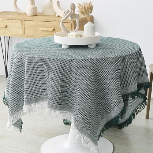 MRVAKDYDI Stick Baumwolle und Tischtuch, Quaste Längliche Tischdecke Tischdecke for Küche Esszimmer Picknick Tischdekoration(Green,70.9 x 51.2 inch) von MRVAKDYDI