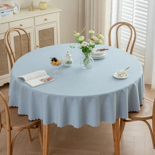 MRVAKDYDI Stick Baumwolle und Tischtuch, Rechteckig, abwischbar, for Küchen- und Esstischdekorationen.(Light Blue,35.4 inch) von MRVAKDYDI