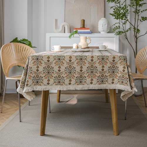MRVAKDYDI Stick Baumwolle und Tischtuch, Tischdecke, Küchen-Esstisch und Stuhl waschbare Tischdecke(Jl-01,102.4 x 55.1 inch) von MRVAKDYDI
