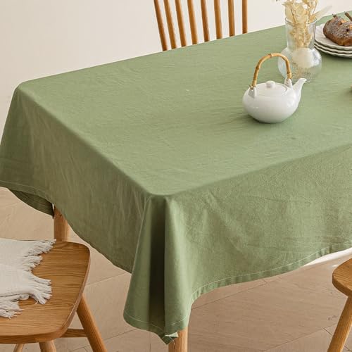 MRVAKDYDI Stick Baumwolle und Tischtuch, Waschbare Tischdecke for Küche/Esszimmer/Party/Buffet(Green,98.4 x 53.1 inch) von MRVAKDYDI