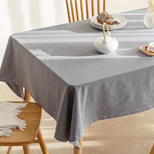 MRVAKDYDI Stick Baumwolle und Tischtuch, Waschbare Tischdecke for Küche/Esszimmer/Party/Buffet(Grey,66.9 x 43.3 inch) von MRVAKDYDI
