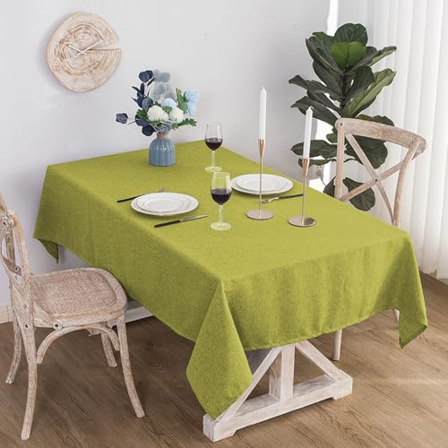 MRVAKDYDI Stick Baumwolle und Tischtuch, for Küchen-Esstischdekorationen(Yellow Green,70.9 x 55.1 inch) von MRVAKDYDI