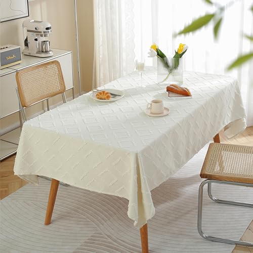 MRVAKDYDI Stick Baumwolle und Tischtuch, for den Tisch dient zur Küchentischdekoration(Beige-4,66.9 x 43.3 inch) von MRVAKDYDI