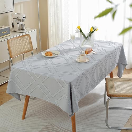 MRVAKDYDI Stick Baumwolle und Tischtuch, for den Tisch dient zur Küchentischdekoration(Gray-2,78.7 x 53.1 inch) von MRVAKDYDI