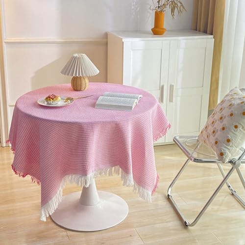 MRVAKDYDI Stick Baumwolle und Tischtuch, for den Tisch dient zur Küchentischdekoration(Pink - a,35.4 x 35.4 inch) von MRVAKDYDI