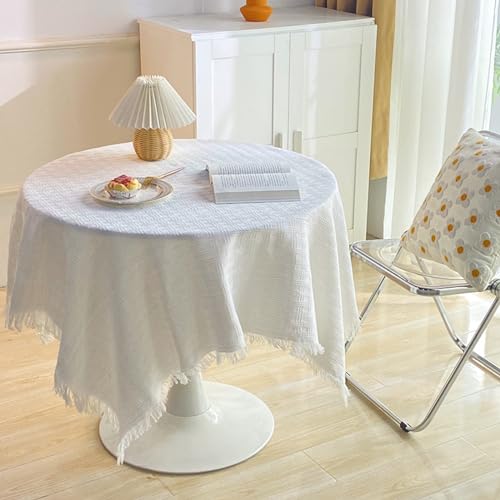 MRVAKDYDI Stick Baumwolle und Tischtuch, for den Tisch dient zur Küchentischdekoration(White - B,108.3 x 90.6 inch) von MRVAKDYDI