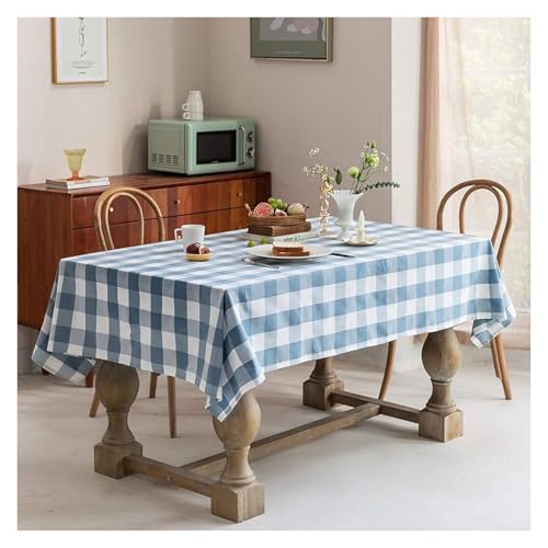 MRVAKDYDI Stick Baumwolle und Tischtuch, for die Dekoration des Küchentischbuffets(Light Blue,78.7 x 55.1 inch) von MRVAKDYDI