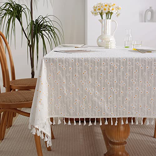 MRVAKDYDI Stick Baumwolle und Tischtuch, rechteckige Tischdecke mit Quaste, zur Dekoration von Küchentischen(Jl-03,70.9 x 55.1 inch) von MRVAKDYDI