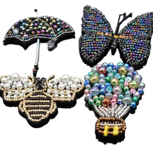 MRVAKDYDI Strass Applique Perlen Patches, Aufnäher, modische Kleidung, Dekoration, Aufnäher(Color 3) von MRVAKDYDI