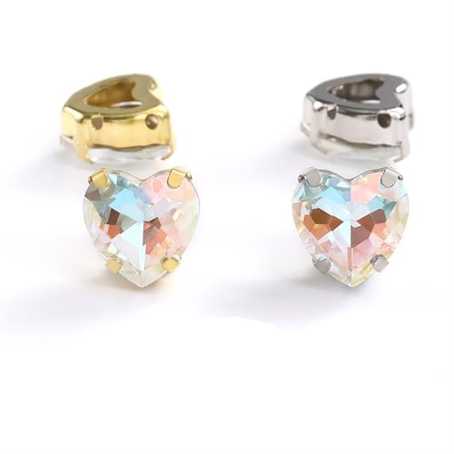 MRVAKDYDI Strasssteine zum Aufnähen für Kunsthandwerk， Claw Setting Glass Rhinestones In Silver and Gold 10mm and 12mm Pack of 10(Color-01,GOLD-10PCS-12MM) von MRVAKDYDI