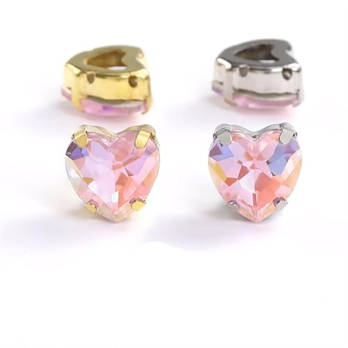 MRVAKDYDI Strasssteine zum Aufnähen für Kunsthandwerk， Claw Setting Glass Rhinestones In Silver and Gold 10mm and 12mm Pack of 10(Color-04,SILVER-10PCS-12MM) von MRVAKDYDI