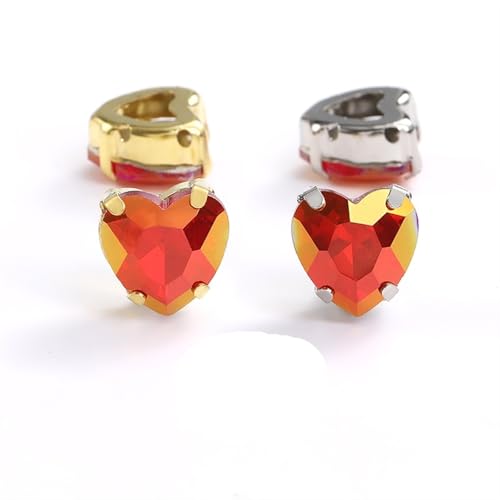 MRVAKDYDI Strasssteine zum Aufnähen für Kunsthandwerk， Claw Setting Glass Rhinestones In Silver and Gold 10mm and 12mm Pack of 10(Color-05,SILVER-10PCS-12MM) von MRVAKDYDI