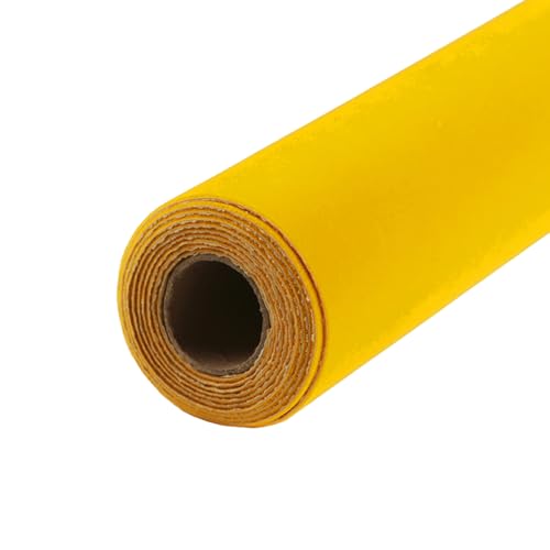 MRVAKDYDI Weicher Samtstoff mit Selbstklebender Rückseite, Beflockte Stoffrolle Multicolor 50x148cm for DIY und Schmuck(18 Dark Yellow) von MRVAKDYDI