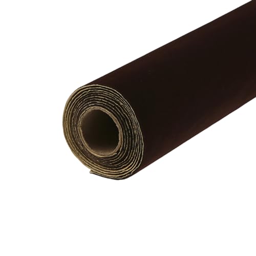 MRVAKDYDI Weicher Samtstoff mit Selbstklebender Rückseite, Beflockte Stoffrolle Multicolor 50x148cm for DIY und Schmuck(9 Coffee) von MRVAKDYDI