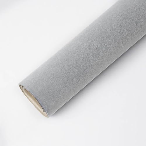 MRVAKDYDI Weicher Samtstoff mit Selbstklebender Rückseite, Beflockter Stoff for Schmuckschubladen-Regaleinlage, 50 cm x 150 cm, Mehrfarbig(Grey,5pcs) von MRVAKDYDI