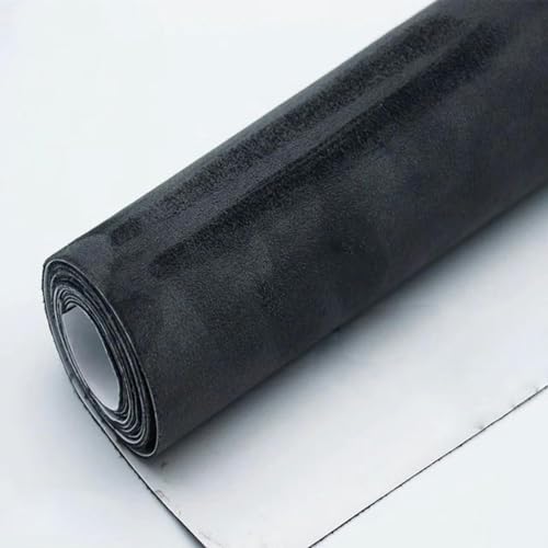 MRVAKDYDI Weicher Samtstoff mit Selbstklebender Rückseite, DIY Selbstklebende Samt Wildleder Stoff Liner Rolle Multicolor Mehrere Größen(Black Gray,40cm x 149cm) von MRVAKDYDI