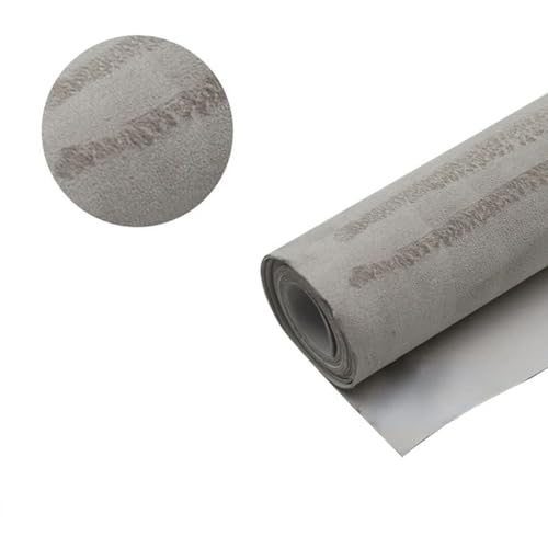 MRVAKDYDI Weicher Samtstoff mit Selbstklebender Rückseite, DIY Selbstklebende Samt Wildleder Stoff Liner Rolle Multicolor Mehrere Größen(Light Gray,40cm x 149cm) von MRVAKDYDI