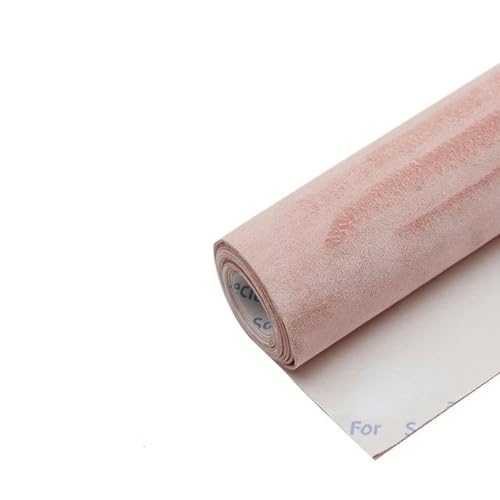 MRVAKDYDI Weicher Samtstoff mit Selbstklebender Rückseite, DIY Selbstklebende Samt Wildleder Stoff Liner Rolle Multicolor Mehrere Größen(Pink,50cm x 149cm) von MRVAKDYDI