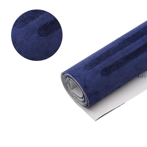 MRVAKDYDI Weicher Samtstoff mit Selbstklebender Rückseite, DIY Selbstklebende Samt Wildleder Stoff Liner Rolle Multicolor Mehrere Größen(Royal Blue,50cm x 149cm) von MRVAKDYDI