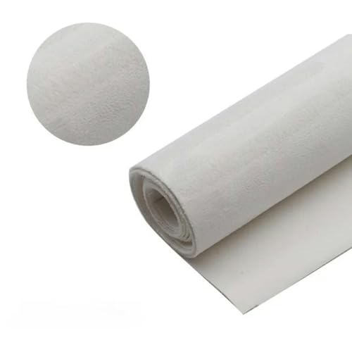 MRVAKDYDI Weicher Samtstoff mit Selbstklebender Rückseite, DIY Selbstklebende Samt Wildleder Stoff Liner Rolle Multicolor Mehrere Größen(White,50cm x 149cm) von MRVAKDYDI
